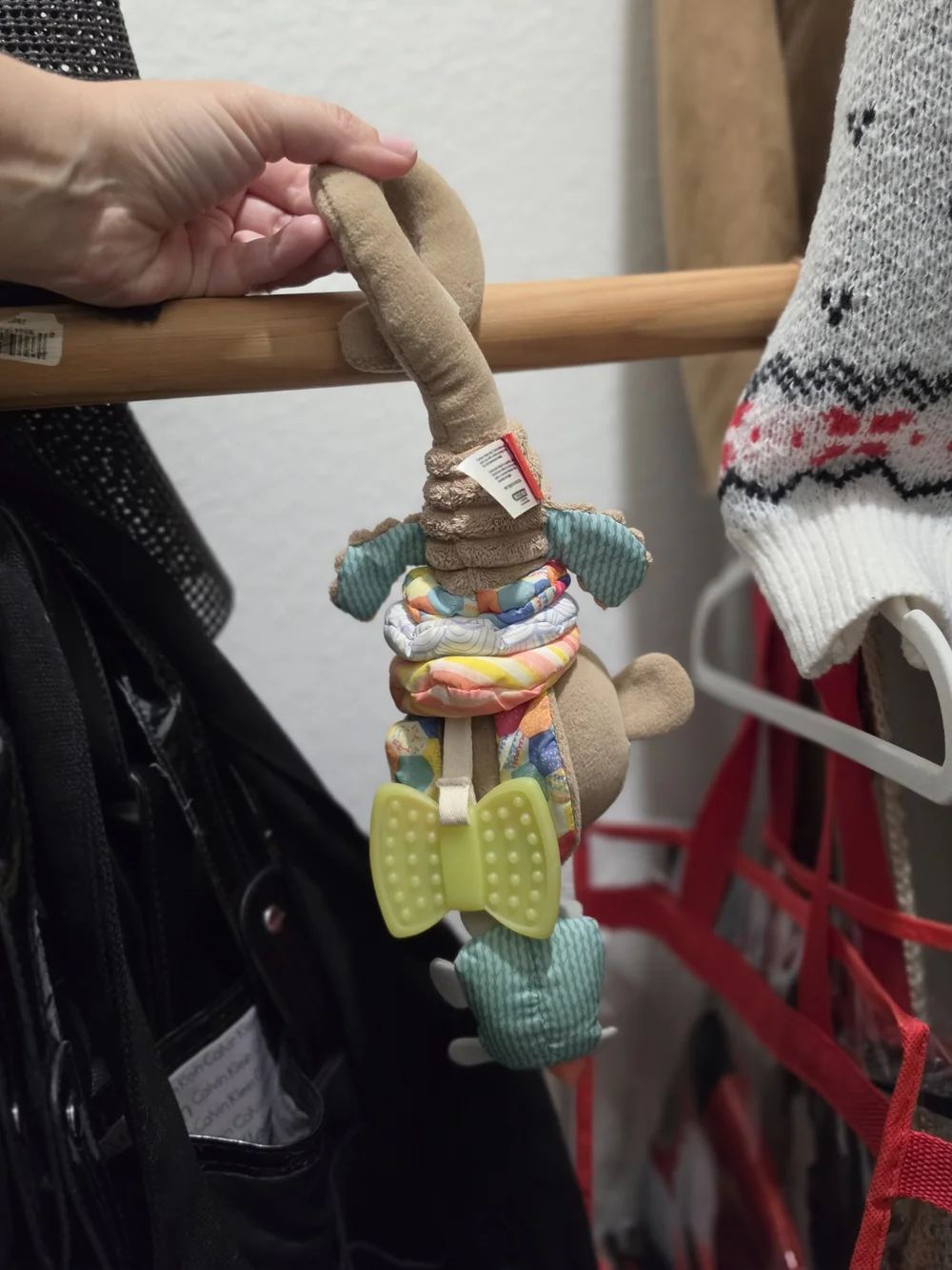 Plush Vibrating Hanging Monkey Rattle